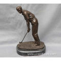 Bronze Golf Player Statue for Sale